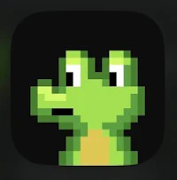 a green frog on a black background