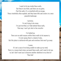 a poem with a picture of a building and a skyscraper