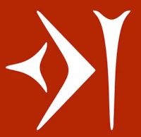 the k logo on a red background