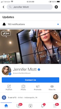 jennifer motti facebook app screenshot