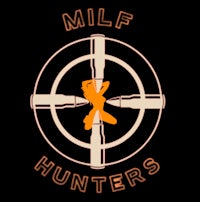 mlf hunters logo on a black background