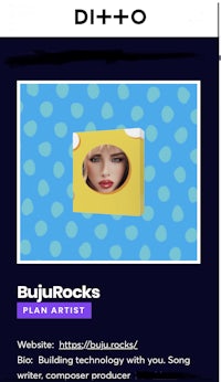 a picture of a woman in a yellow square