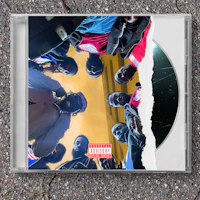 the cover of a cd with a group of people