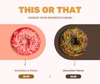 this or that donuts with strawberry flavor and chocolate flavor