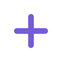a purple plus sign on a black background