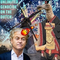 an image of a man with a windmill in front of him