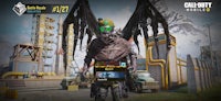 a call of duty mobile game with a demon in the background