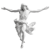 a statue of jesus with his arms outstretched