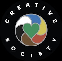 the creative society logo with a heart in the center