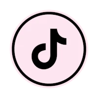 a pink tiktok logo on a black background