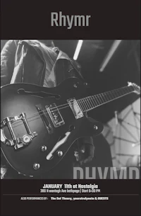 a black and white photo of a man with an electric guitar