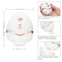 an image of a white egg with a gold handle