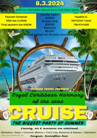a flyer for the royal cruise on the sea