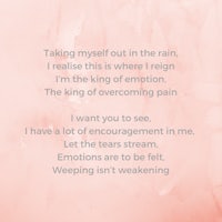 taking myself out in the rain, i realize this is where i am
