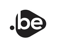 a black and white logo with the word be