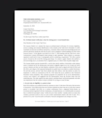 a white document with a black background