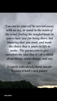 a black and white photo of a stormy sky with a quote