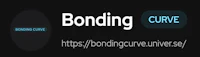 the bonding curve logo on a black background
