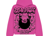 a pink hoodie with an image of a bowling ball