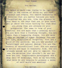 a letter from a man to a woman