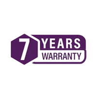 the 7 years warrant logo on a white background