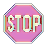 a stop sign on a black background
