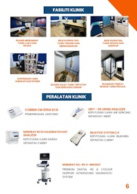 a flyer showing different types of equipment in a medical office