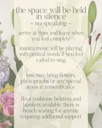 the space will be held in silence