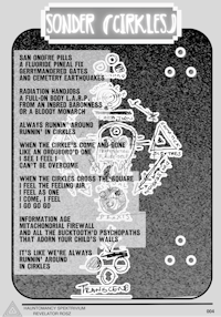 a poster with the words sonder crackles on it