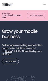 a landing page for a mobile app with the text, grow your mobile business