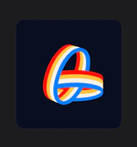 an app icon with a rainbow ribbon on it
