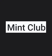 the mint club logo on a black background