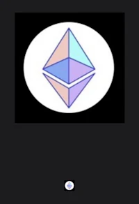 the ethereum logo on a black background