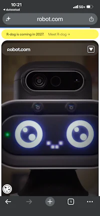 a picture of a robot on a phone screen