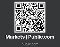 a qr code with the words markets public com