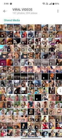 a screenshot of a video app showing a lot of pictures