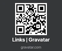 linksgravatar qr code on a black background