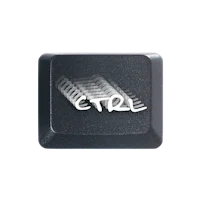 a black keyboard with the word etrl written on it