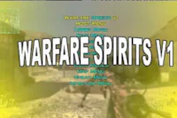 a video game with the words warfare spirits v1