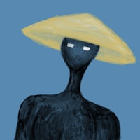 a black man with a yellow hat