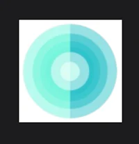 a blue circle on a black background