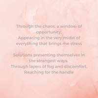 through the chaos, a window of opportunity