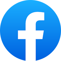 the facebook logo in a blue circle
