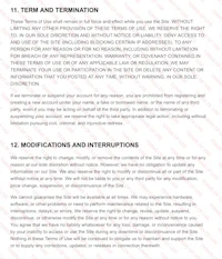 a notice of termination of employment is shown on a white sheet of paper