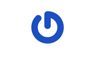 a blue logo with an o on it
