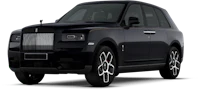 a black rolls royce suv on a white background
