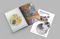 a magazine with a picture of a planet and an image of a planet
