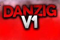 a red background with the words danzing v1 on it