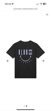 a black t - shirt with the word klub on it