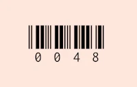 a barcode on a pink background